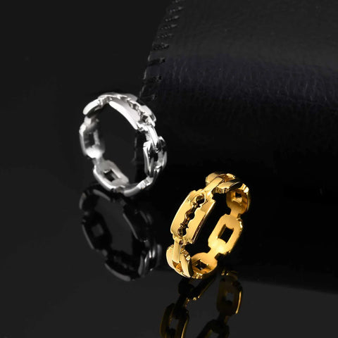 punk rings for men minimal blade band