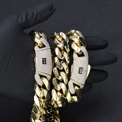 14K Monaco Cuban link — the look of a solid gold chain men reach for daily