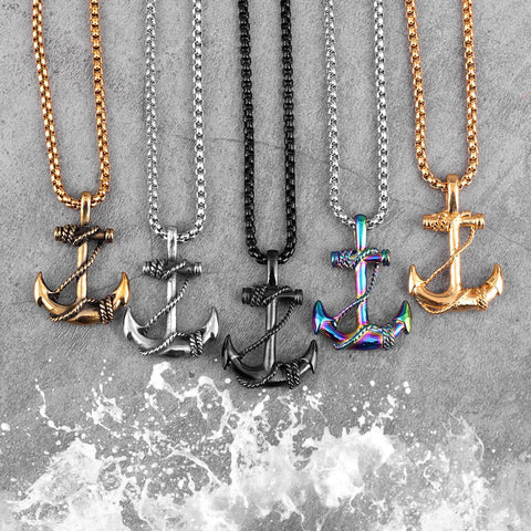 anchor necklace meaning shown by an Anchor Sailor Pendant Necklace