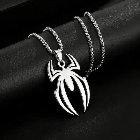 spider jewelry meaning shown by a silver spider pendant necklace