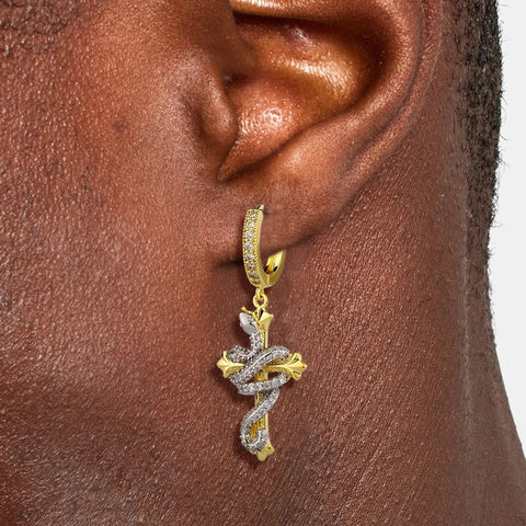 cross earrings for men featured product