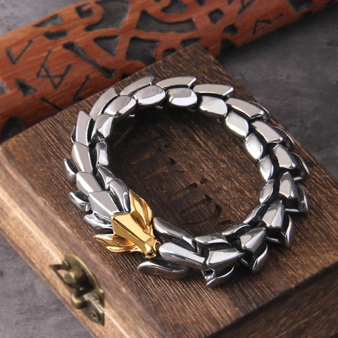 viking bracelets for men serpent link style