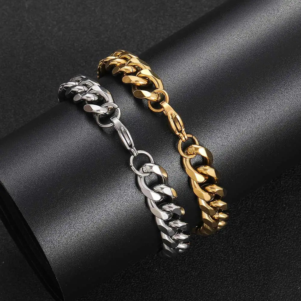 Two-tone Miami Cuban bracelet — last minute Father's Day gifts that ship fast