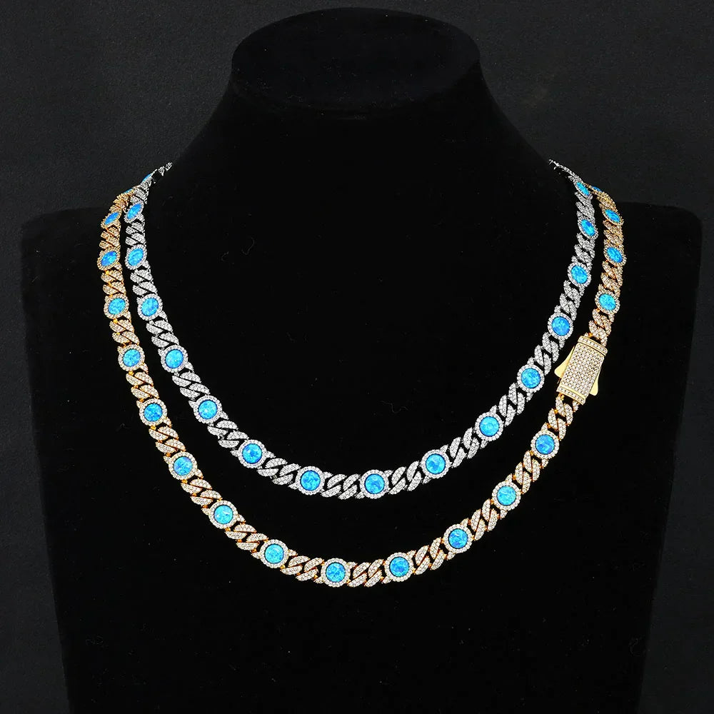 Iced out Cuban link chains in silver and gold with stones — iced out history diamond culture rap