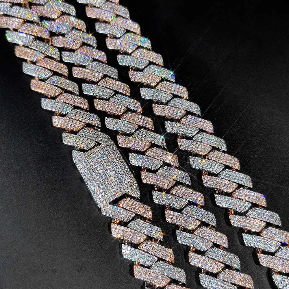 Heavy iced silver Cuban link chain — Pop Smoke streetwear influence Brooklyn drill aesthetic statement piece