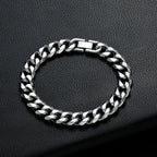 8mm Cuban Chain Bracelet — Black Gold