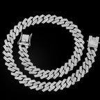 Iced Out Double-Drain Cuban Necklace 20-Inch
