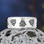 Viking Githic Style Stainless Steel Celtics Knot Ring Men Nordic Trinity Wedding Rings Womens Band  Jewelry Boyfriend Gift
