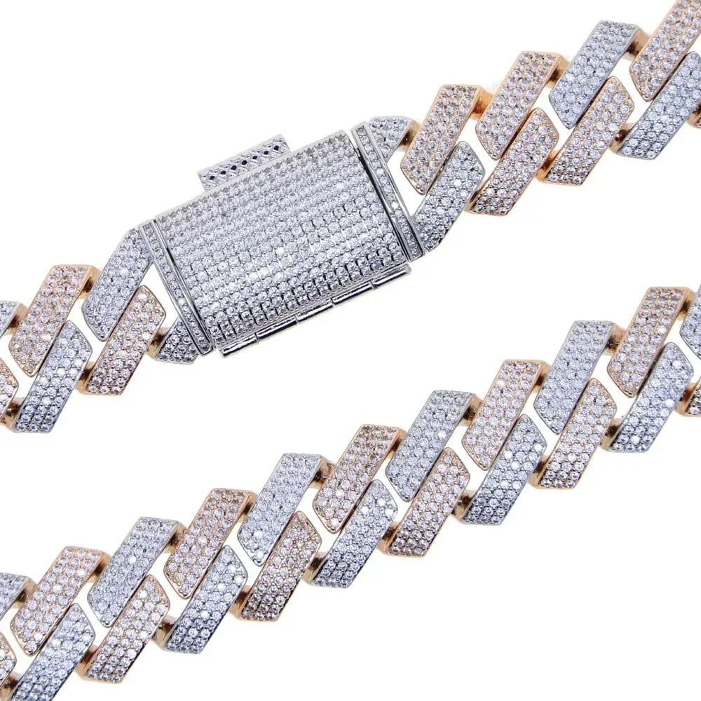 Iced Out Cuban Chain 19mm — Two-Tone
