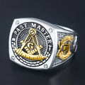 Past Master Masonic Signet Ring — Silver-Tone