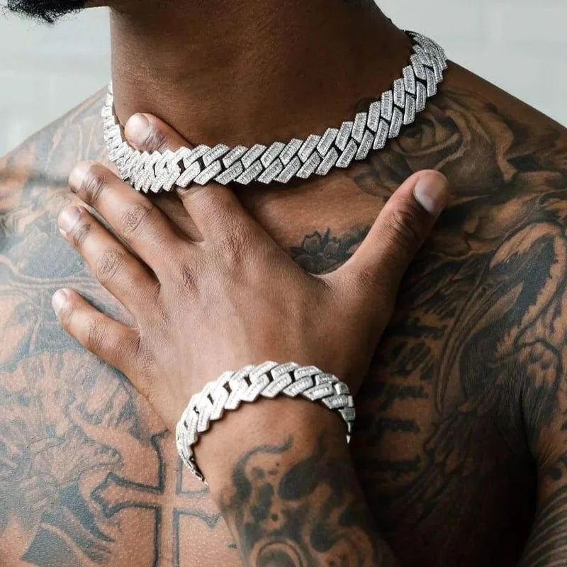 Iced Out Cuban Chain 19mm — Two-Tone