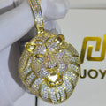 Iced Out Roaring Lion Head Pendant