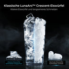 Automatic Countertop Ice Maker – Portable Crescent-Shaped Ice Machine for Home Bars & Beverages | 16 Cubes Every 12
