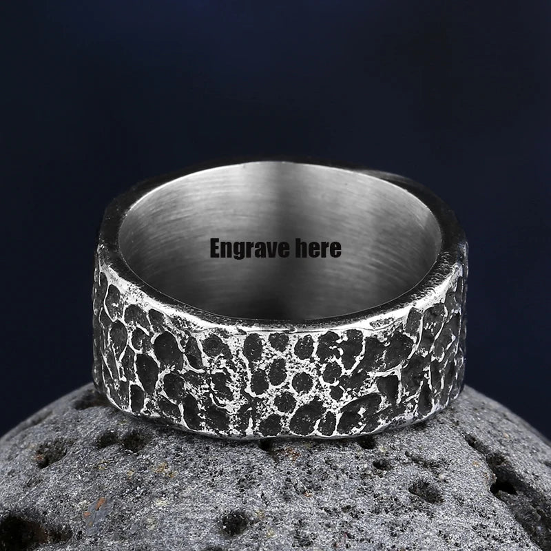 Gothic Skull Ring — Engravable 316L Stainless Steel