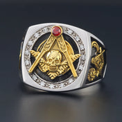 Masonic Skull Ring — Silver