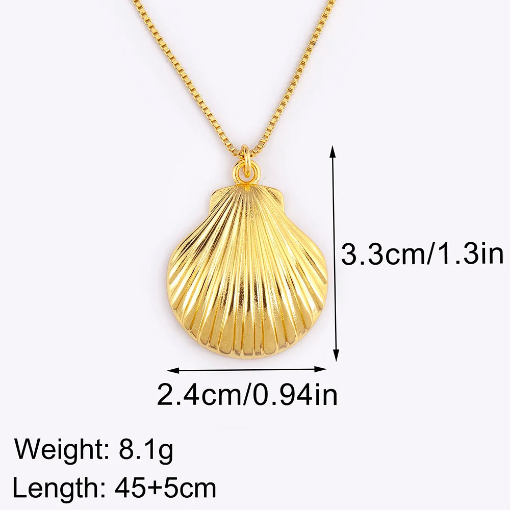 Shell Charm Pendant Necklace