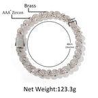 THE BLING KING 15mm Infinity Cuban Baguettecz Necklace Iced Out Square Cubic Zirconia HipHop Fashion Jewelry For Party Gift
