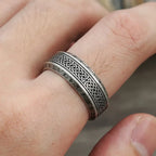 Vintage Odin Norse Viking Celtic Knot Rings For Men Women Fashion Stainless Steel Tree Of Life Rings Retro Amulet Rune Jewelry