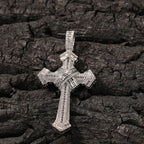 THE BLING KING Shiny Bundled Cross Pendant Necklace For Men Trendy Christian Jesus Cubic Zirconia Choker Rock Party