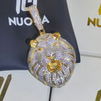 Iced Out Roaring Lion Head Pendant