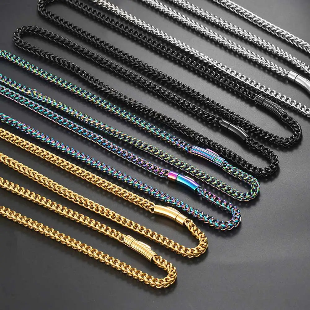 Stainless Steel Franco Chain Necklace 6MM Classic