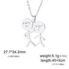 Middle Finger Pendant Necklace — Stainless Steel