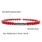 4mm Beach Bead Bracelet — Black-Tone