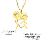 Middle Finger Pendant Necklace — Stainless Steel