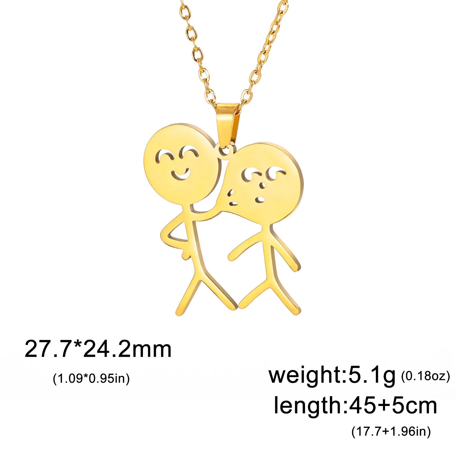 Middle Finger Pendant Necklace — Stainless Steel