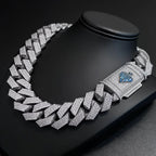 15mm Wide Fashionable Men's Hip-Hop Cuban Chain | Miami Necklace, Heavy-Duty Frozen Cuban Chain, Rapper Gangster Style