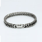 Cuban Link Bracelet Men’s Stainless Steel Chain Bracelet, Cuban Men Jewelry, Gift for Him