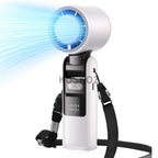 Portable Handheld Turbo Fan - 5 Gear High Speed 4000mAh Rechargeable Mini Personal Hand Fan with Flashlight and