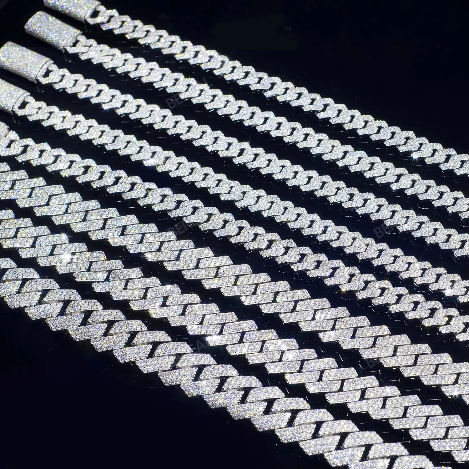 Iced Out 10-20mm Mens Miami Cuban Link Necklace Hip Hop CZ Cubic Zirconia Bling Prong Cuban Chain