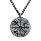Viking Vegvisir Stainless Steel Pendant Necklace