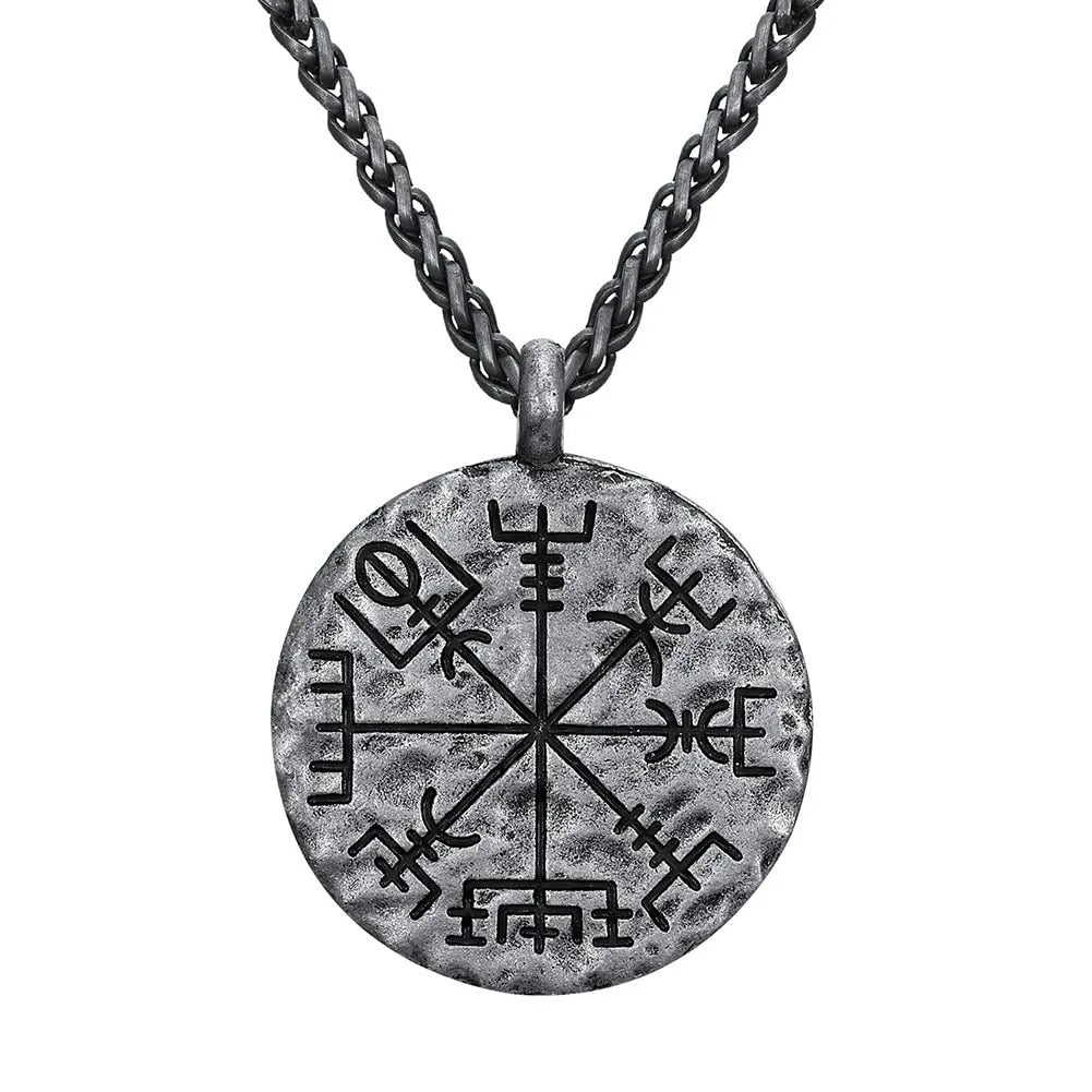 Viking Vegvisir Stainless Steel Pendant Necklace
