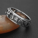 Buddhist Spinner Ring — 925 Silver