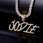 Custom Small Brush Font Letter Pendant Personalized Initial Necklace Chain For Women Silver Or Gold Color Hip Hop Jewelry Gifts