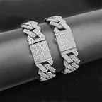 Iced Out 3-Row Cuban Link Necklace