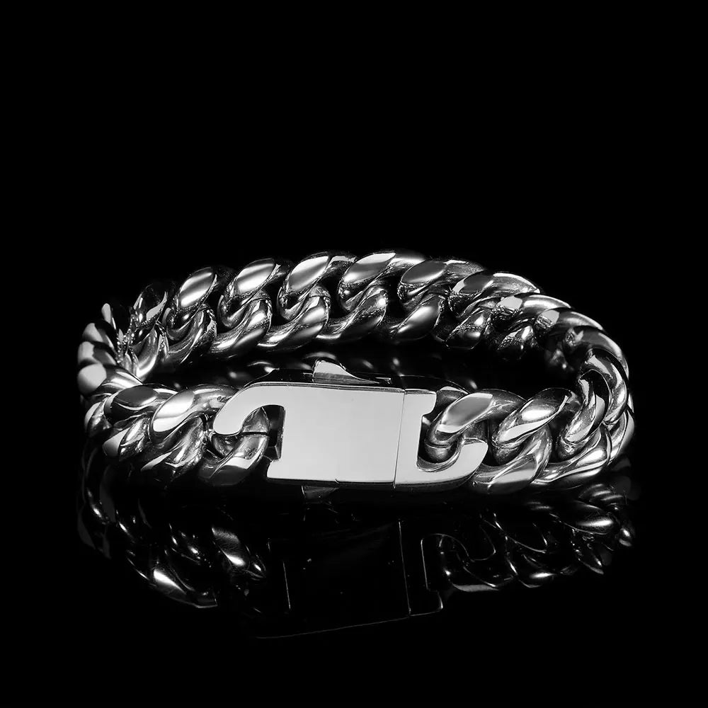 Stainless Steel Cuban Chain Necklace Miami 8/10/12MM