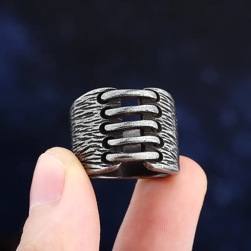 Stainless Steel Viking Simple Ring Vintage Hammer Retro Punk Classic Ring Male Finger Love Jewelry for Man Gift Wholesale OSR291