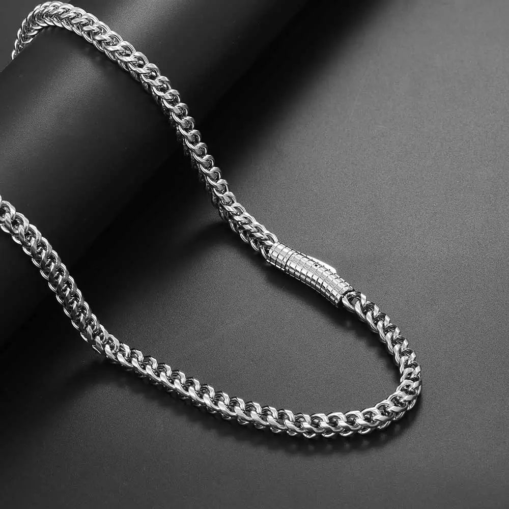 Stainless Steel Franco Chain Necklace 6MM Classic