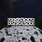 Viking Githic Style Stainless Steel Celtics Knot Ring Men Nordic Trinity Wedding Rings Womens Band  Jewelry Boyfriend Gift