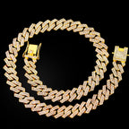 Iced Out Double-Drain Cuban Necklace 20-Inch