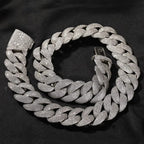 24mm Heavy Bubble Cuban Necklace Micro Paved Out Cubic Zirconia Fashion HipHop Jewelry For Party Gift