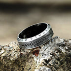 Vintage Odin Norse Viking Amulet Rune Rings For Men Cool Stainless Steel Celtic Knot Ring Wedding Jewelry Valentine's