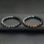 New Fashion Men Tiger Eyes Lava Hematite Stone Spiritual Healing Bracelet Yoga Meditation 8mm Strand Braclet Pulseras