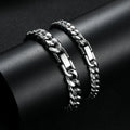 Width 8/10MM 316L Titanium Steel Cuban Chain Bracelet Fashion Men's Stainless Steel Link Bracelet Father Boyfriend Gift