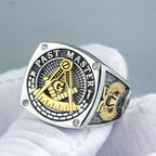 Past Master Masonic Signet Ring — Silver-Tone