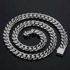 Stainless Steel Cuban Chain Necklace Miami 8/10/12MM