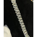 Men's Heavy Luxury Cuban Chain Necklace | Hip Hop Rapper Style with Moissanite, Durable 18K Gold Plated Goldene Metal